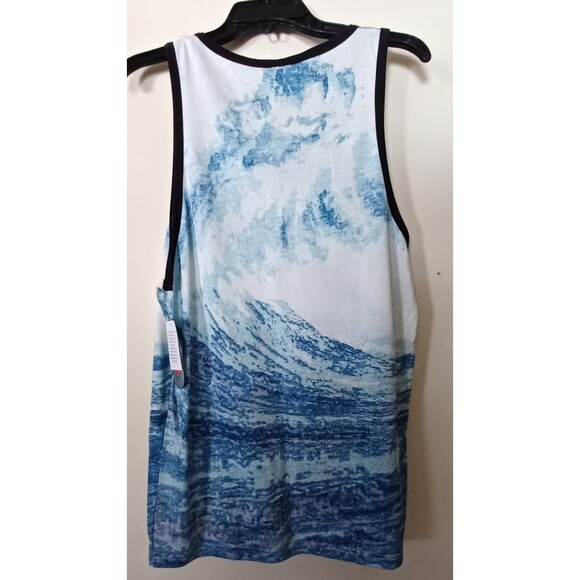 Gulf Shores AL‎ Surf Tank Top Men’s Medium Blue Ocean Wave Print NWT - Picture 2 of 6
